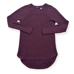 Seven Sisters Knit Sweater Women's Small Burgundy Pullover Long Sleeve Ribbed